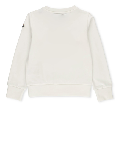 Shop Moncler Sweatshirt With Logo In White