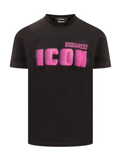 Shop Dsquared2 Icon Blur T-shirt In Black