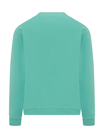 Shop Dsquared2 Sweatshirt With Logo In Pale Green
