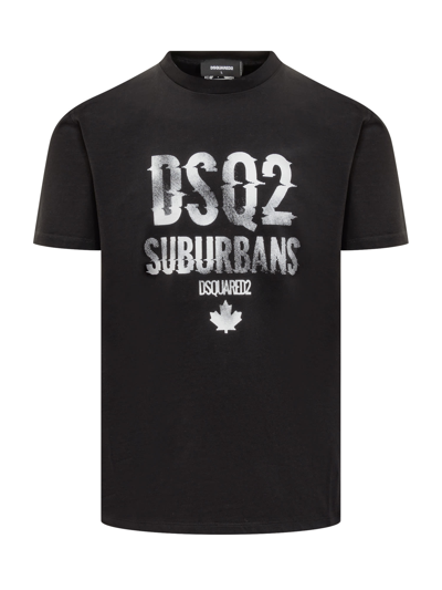 Shop Dsquared2 Dsq2 Suburbans T-shirt In Black