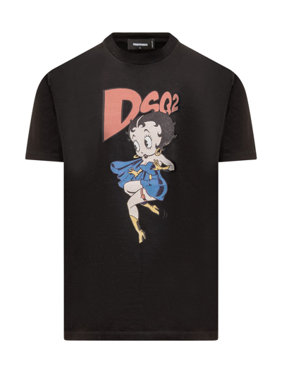 Shop Dsquared2 Netty Boop T-shirt In Black