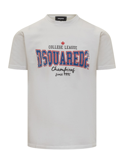 Shop Dsquared2 College League T-shirt In White