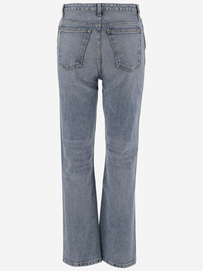 Shop Khaite Cotton Denim Jeans In Bryce Stretch