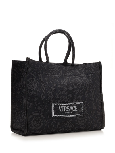 Shop Versace Tote Bag Extra Large In Black