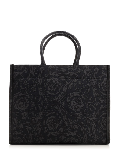 Shop Versace Tote Bag Extra Large In Black