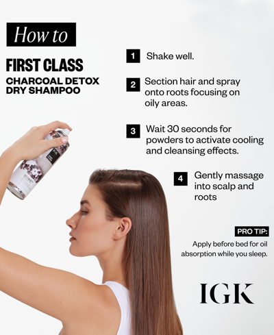 Igk Hair First Class Charcoal Detox Dry Shampoo In No Color