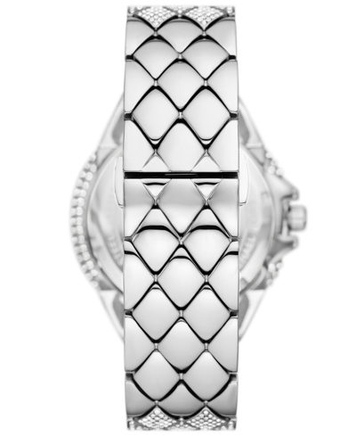 Shop Michael Kors Women's Camille Three-hand Silver-tone Stainless Steel Watch 43mm