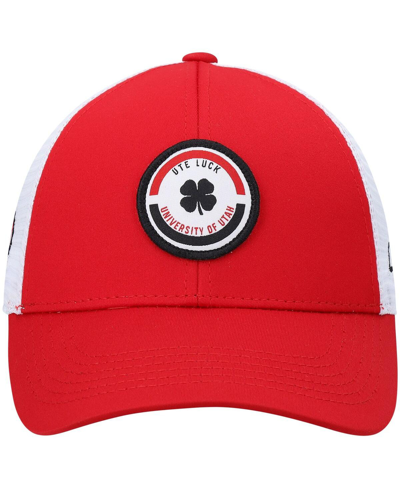 Shop Black Clover Men's Red, White Utah Utes Motto Trucker Snapback Hat In Red,white