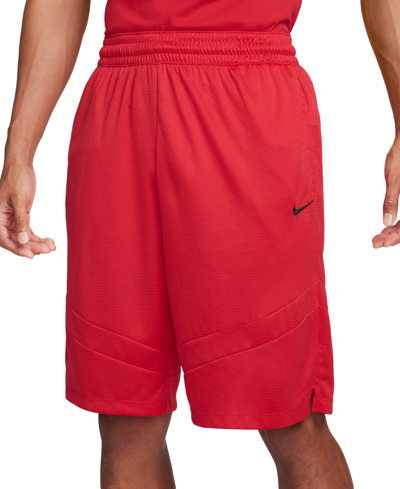 Shop Nike Men's Icon Dri-fit Moisture-wicking Basketball Shorts In University Red,university Red,black
