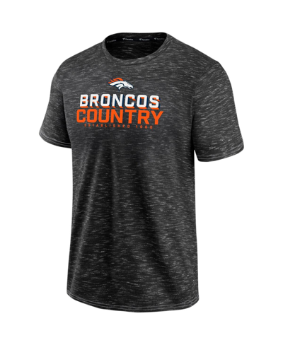 Shop Fanatics Men's  Charcoal Denver Broncos Component T-shirt