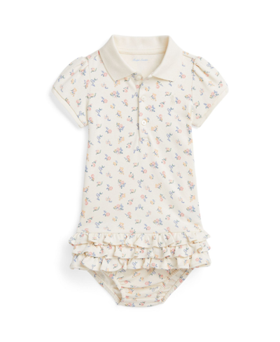 Shop Polo Ralph Lauren Baby Girls Floral Soft Cotton Polo Dress In Blossom Print