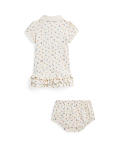Shop Polo Ralph Lauren Baby Girls Floral Soft Cotton Polo Dress In Blossom Print