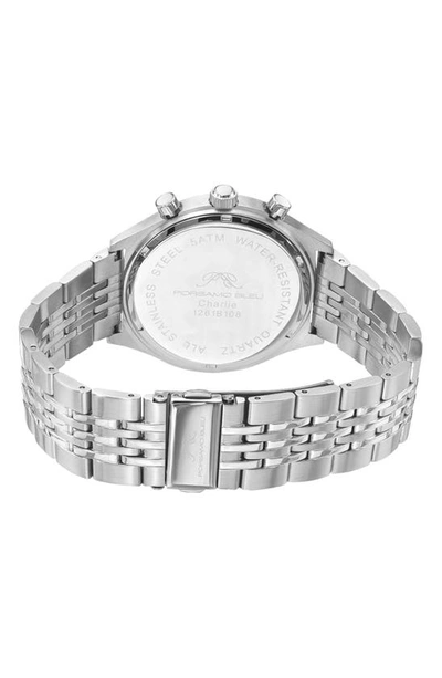 Shop Porsamo Bleu Charlie Multifunction Bracelet Strap Watch, 45mm In Silver