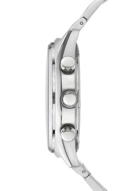 Porsamo Bleu Charlie Stainless Steel Multifunction Silver Tone Men's Watch 1261achs In Silver