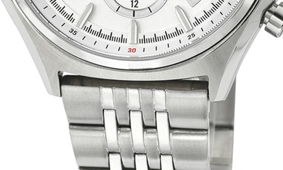 Porsamo Bleu Charlie Stainless Steel Multifunction Silver Tone Men's Watch 1261achs In Silver