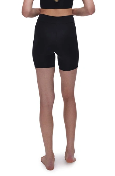 Shop Good American Good Compression Swim Shorts In Black001