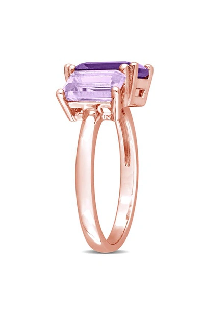 Shop Delmar Octagon Amethyst Ring In Purple
