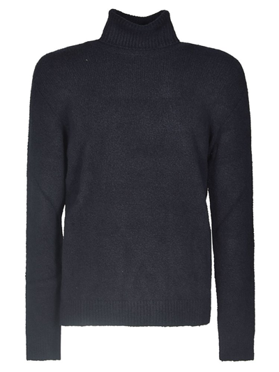 Shop Roberto Collina Long Sleeved Knitted Sweater In Blue