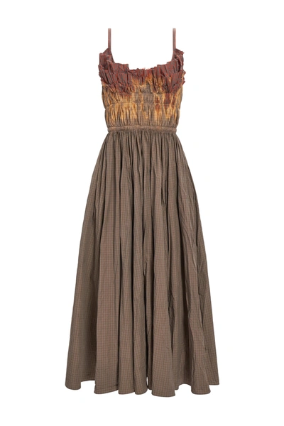 Shop Altuzarra 'brigitte' Dress In Fieldstone Dip Dye Shib