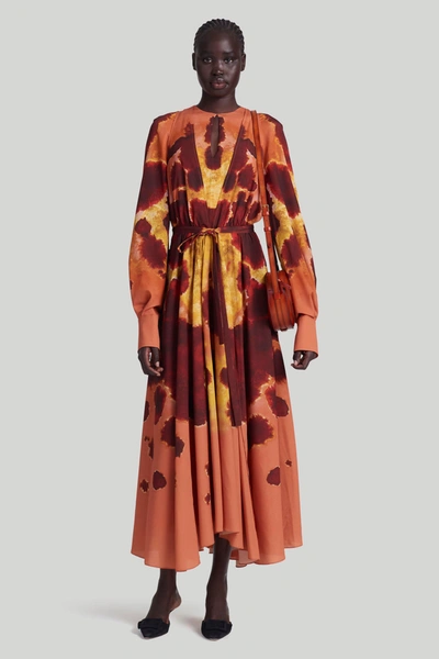 Shop Altuzarra 'peirene' Dress In Orange Ochre Ladybug