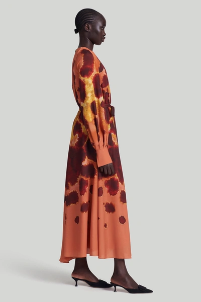 Shop Altuzarra 'peirene' Dress In Orange Ochre Ladybug