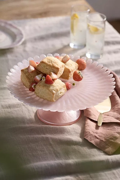 Terrain Scalloped Glass Cake Stand
