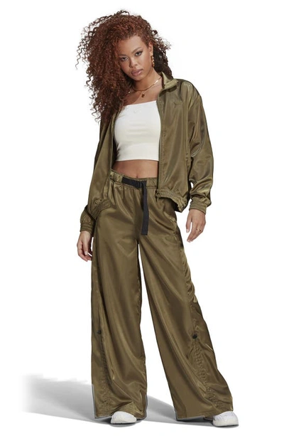 Adidas Originals Originals Satin Track Top In Focus Olive