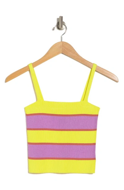 Shop Mother The Tube Tank In Purple And Yelllow Stripe