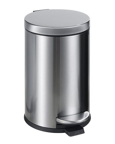 Shop Sunnypoint Round Trash Can In Silver