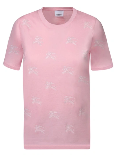 Shop Burberry T-shirts In Pink