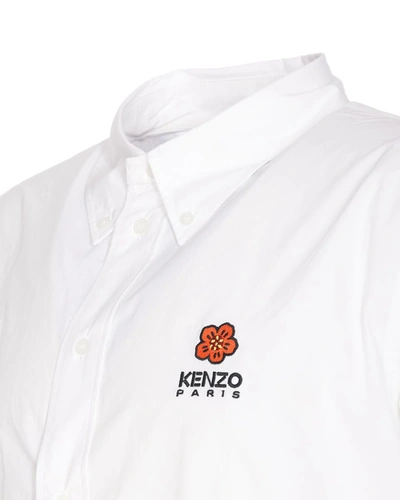 Shop Kenzo Shirts In Bianco