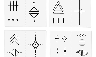 Inked By Dani Linear Temporary Tattoos In Black
