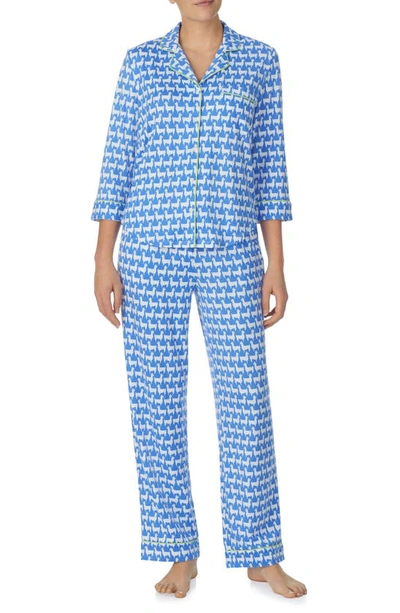 Shop Kate Spade Print Pajamas In White Blue