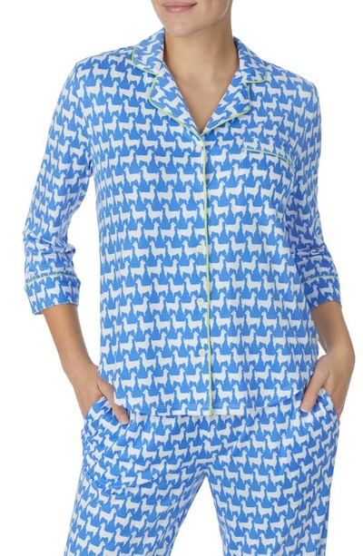 Shop Kate Spade Print Pajamas In White Blue