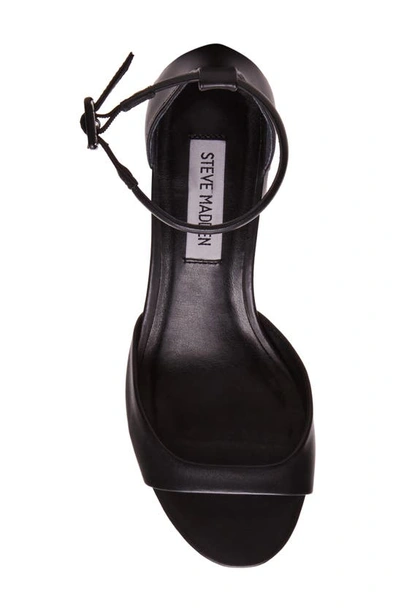 Shop Steve Madden Ella Ankle Strap Sandal In Black Leat