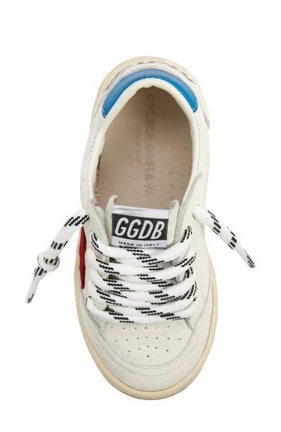 Shop Golden Goose Kids' Ball Star Sneaker In White/ Red/ Blue