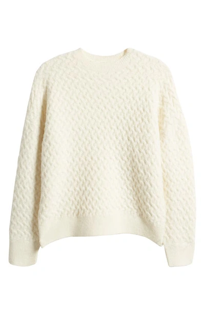 Shop Ted Baker Morlea Cable Crewneck Sweater In Ivory