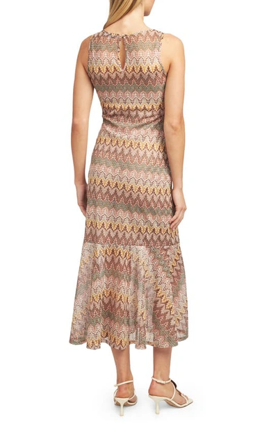 En Saison Joanne Midi Dress In Sage Multi
