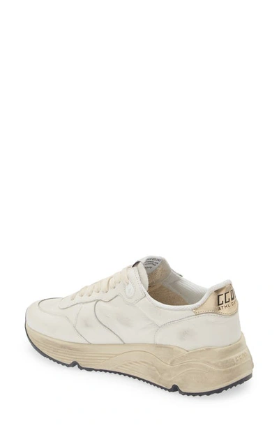 Shop Golden Goose Running Sole Sneaker In White/ Silver