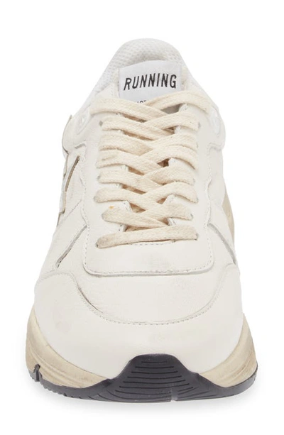 Shop Golden Goose Running Sole Sneaker In White/ Silver