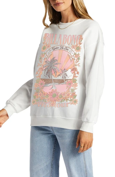 Shop Billabong Ride The Wave Graphic Sweatshirt In Salt Crystal