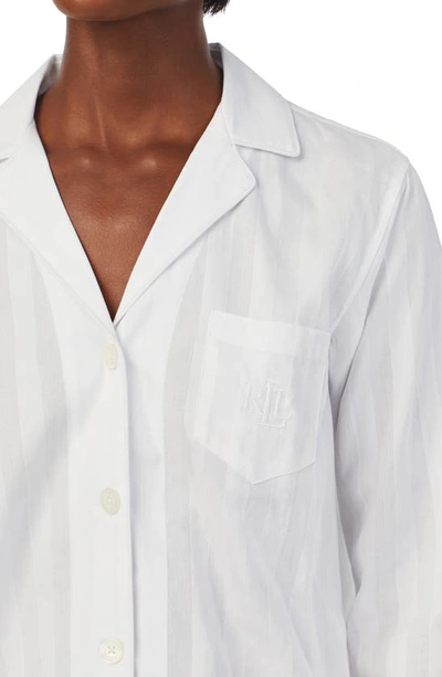 Ralph Lauren Shadow Stripe Pajamas In White