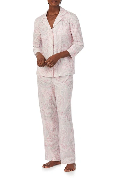Shop Lauren Ralph Lauren Paisley Pajamas In Blush Print
