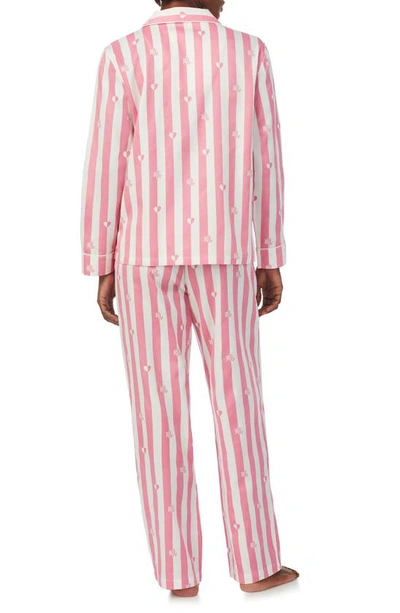 Shop Lauren Ralph Lauren Logo Stripe Pajamas In Pink Print