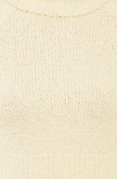 House Of Cb Nyala Bouclé Crop Turtleneck Sweater In Cream