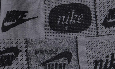 Shop Nike Kids' Logo Print Athletic Shorts In Smoke Grey