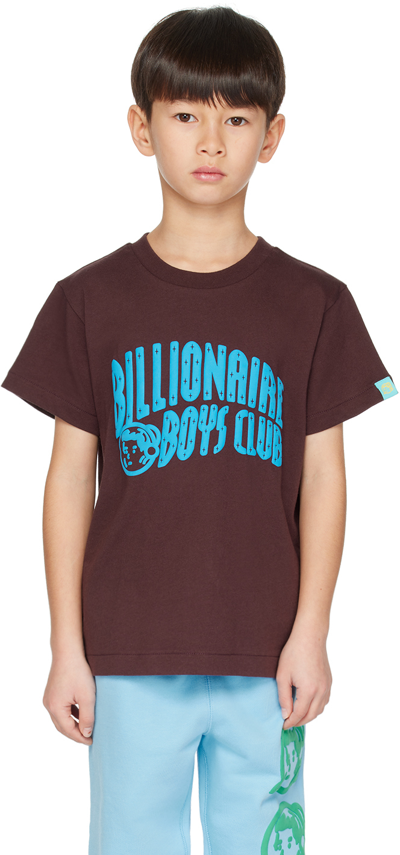 Shop Billionaire Boys Club Kids Brown Printed T-shirt