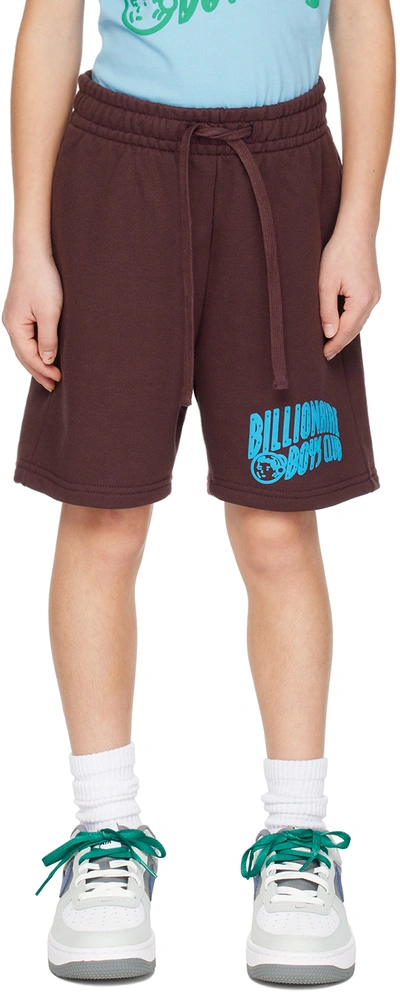 Billionaire Boys Club Kids Brown Drawstring Shorts In Brown
