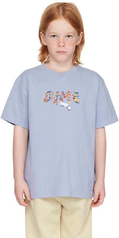 Shop Dime Kids Blue Lfg T-shirt In Clear Blue
