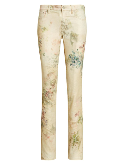 Shop Ralph Lauren Women's Floral Low-rise Slim Jeans In Faded Floral